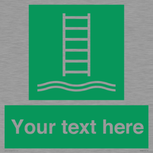 Custom sign safe condition Embarkation ladder